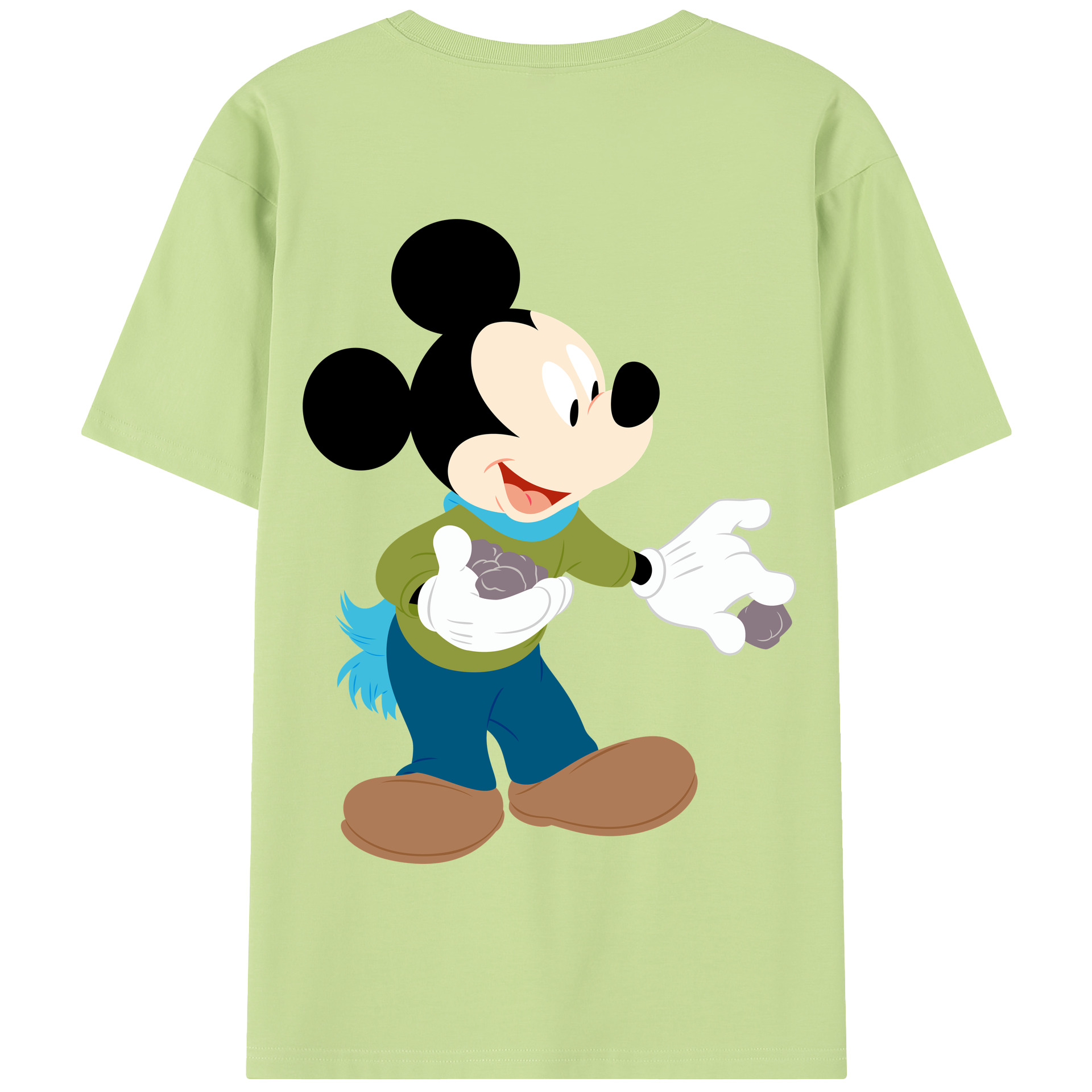 （画像用） ミッキーマウス Mickey Mouse 綿100％半袖Tシャツ（背面プリント）